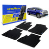 Goodyear Custom Fit Car Floor Liners for Toyota Tundra 2012-2021 Double Cab Black/Black 4 Pc. Set All-Weather Diamond Shape Liner Traps Dirt Liquid Precision Interior Coverage - GY004315