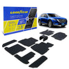 Goodyear Custom Fit Car Floor Liners for Mazda CX-9 2016-2021 Black/Black 9 Pc. Set All-Weather Diamond Shape Liner Traps Dirt Liquid Precision Interior Coverage - GY004366