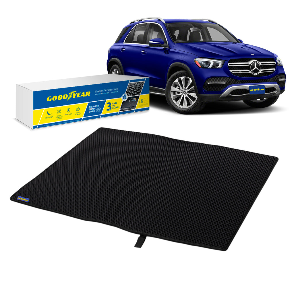 Goodyear Custom Fit Cargo Mat Liner for Mercedes GLE 2020-2021 - Heavy Duty Trunk Liner Diamond ShapeLuggage with WaterproofLiquid Trapping Technology - Anti-Slip Cargo Liner - GY004537