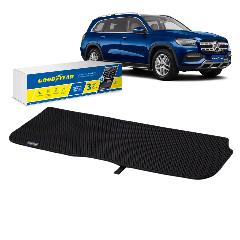 Goodyear Custom Fit Cargo Mat Liner for Mercedes GLS 2020-2021 - Heavy Duty Trunk Liner Diamond ShapeLuggage with WaterproofLiquid Trapping Technology - Anti-Slip Cargo Liner - GY004693