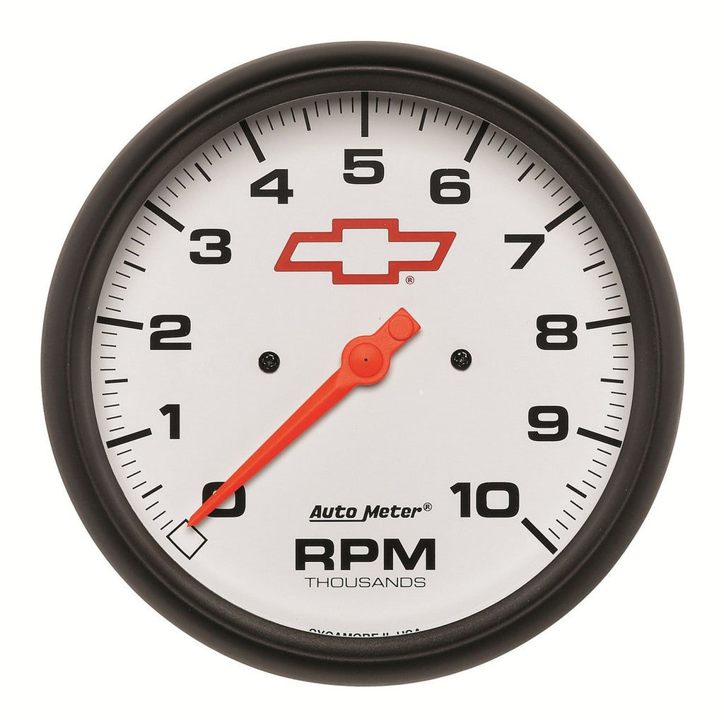 5 in. IN-DASH TACHOMETER 0-10000 RPM GM WHITE